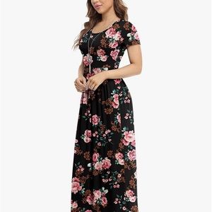 VIISHOW Women Short Sleeve Casual Maxi Dresses with Pockets